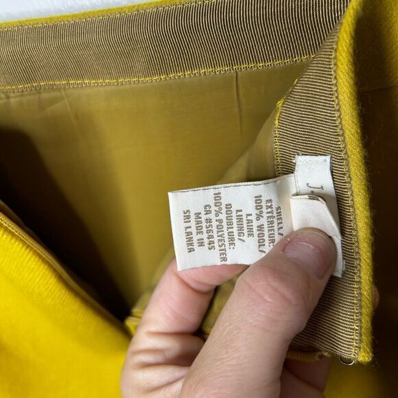 J. Crew Yellow No. 2 Pencil Skirt Size 2 Double-Surge Wool Academia Preppy - Picture 6 of 11